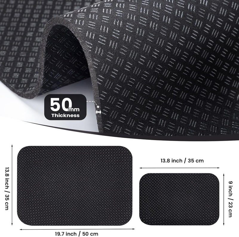 Udefineit Upgrade 2 Sizes Sewing Machine Muffling Mat, Double Sided Non-Slip Pad for Sewing Machine Foot Pedal, Sewing Machine Mat Reduce Vibration & Movement for Quilting Embroidery, 20"x14" & 14"x9" - Black - Image 3